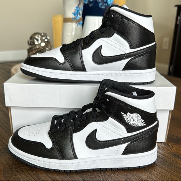 Nike Shoes - NEW IN BOX Nike Air Jordan 1 Mid Panda Women's Shoes Sneakers